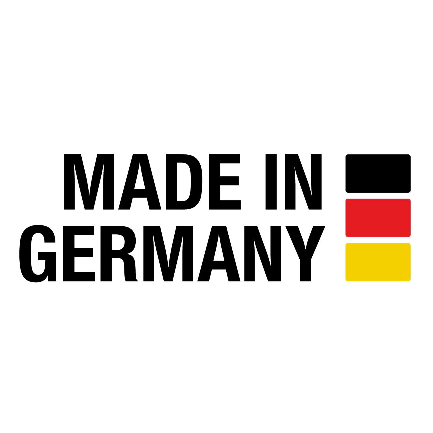 Made in Germany Logo mit deutscher Flagge für Gardena Schlauchwagen.