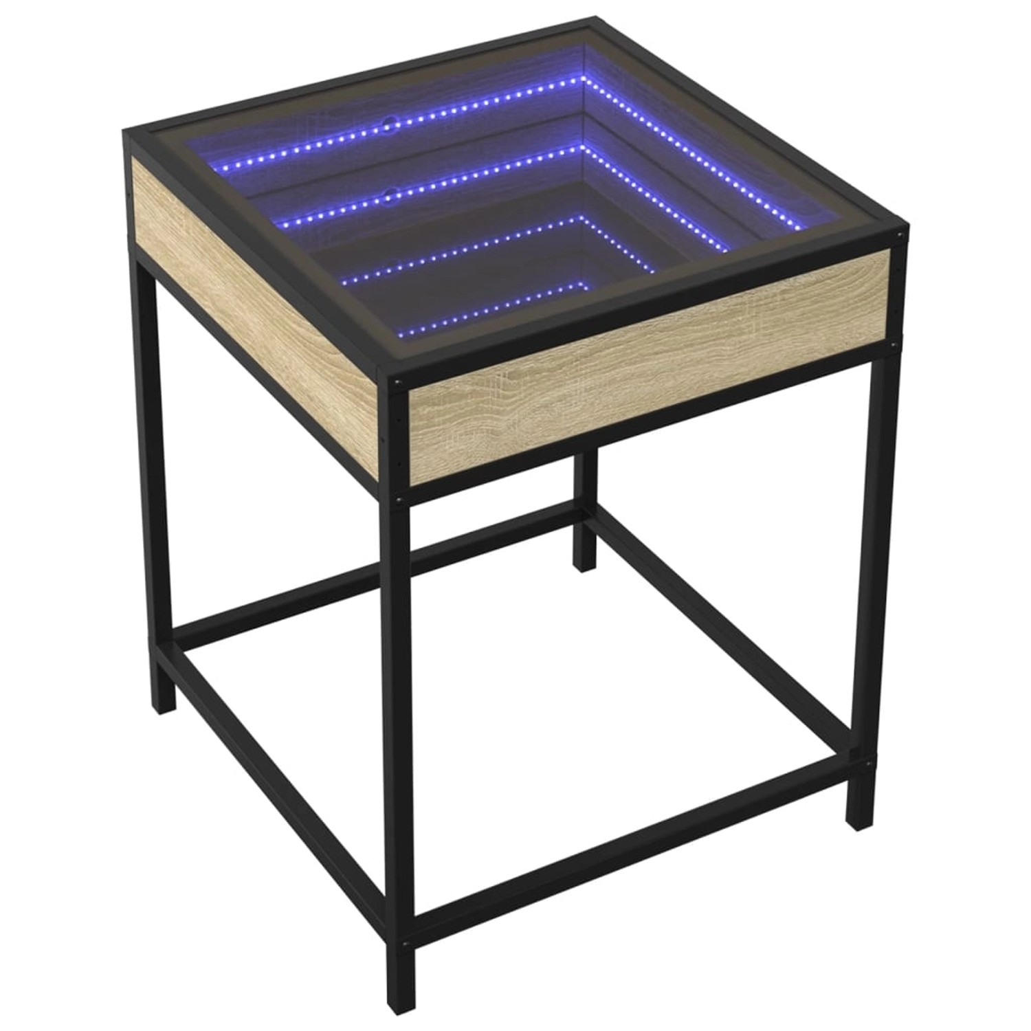 vidaXL Nachttisch mit Infinity-LED Sonoma-Eiche 40x40x51 cm 3284092 günstig online kaufen