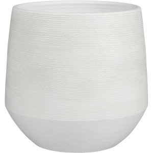 Offwhite Übertopf Evora, Ø 30 cm, aus Terrakotta für den Innenbereich.