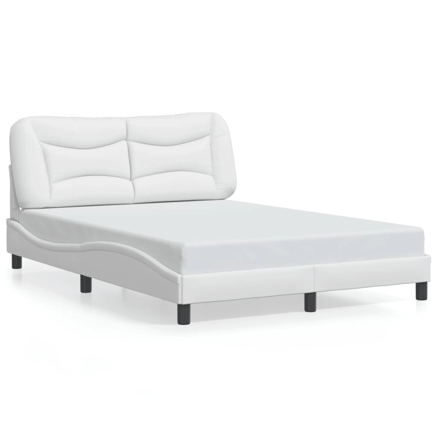 vidaXL Bettgestell ohne Matratze Hvar Weiß 140x190 cm Kunstleder 3207996 günstig online kaufen