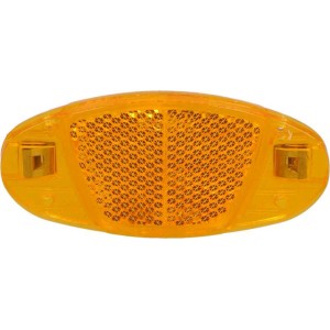 Gelber Speichenreflektor aus Kunststoff für Fahrräder, 4er-Set für erhöhte Sicherheit.