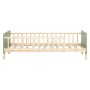 Homestyle4u Kinderbett 90x200 mit Raufallschutz Lattenrost Matratze Grün 2802_5