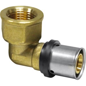 Messing Press-Übergangsstück 20 mm x Rp 3/4 Zoll für Heizung und Trinkwasser.