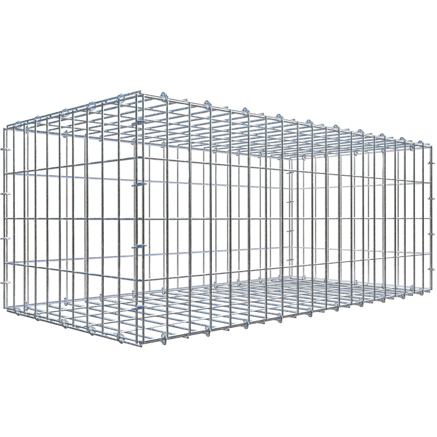 Gabiona C-Ring-Gabione 40 x 100 x 50 cm Maschenw 5 x 10 cm