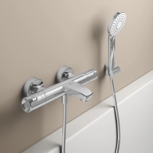 Ideal Standard Ceratherm T50 Badethermostat Aufputz mit Handbrause, Chrom
