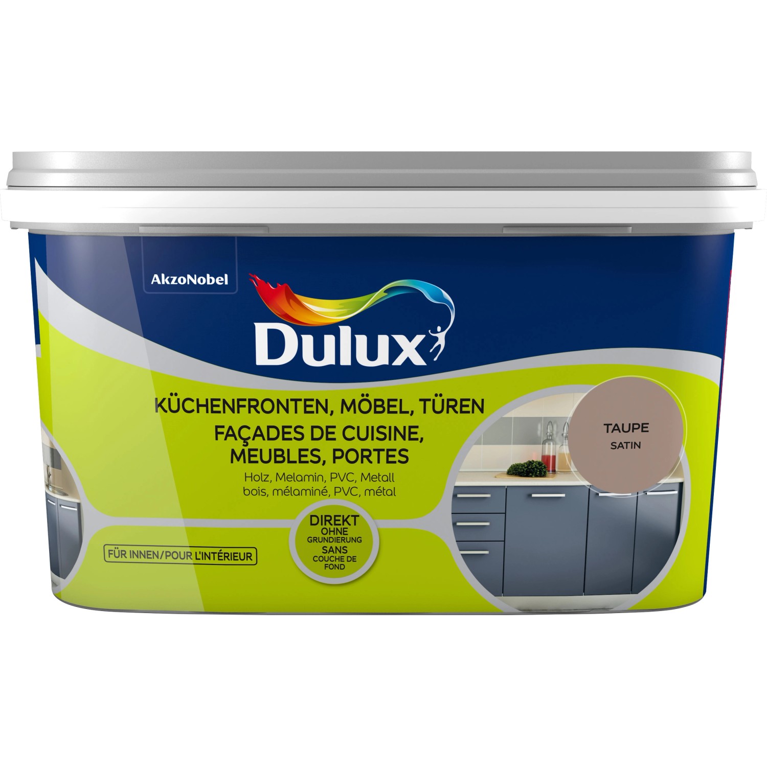 Dulux Fresh Up Lack für Küchen, Möbel und Türen Satin Taupe 2 l