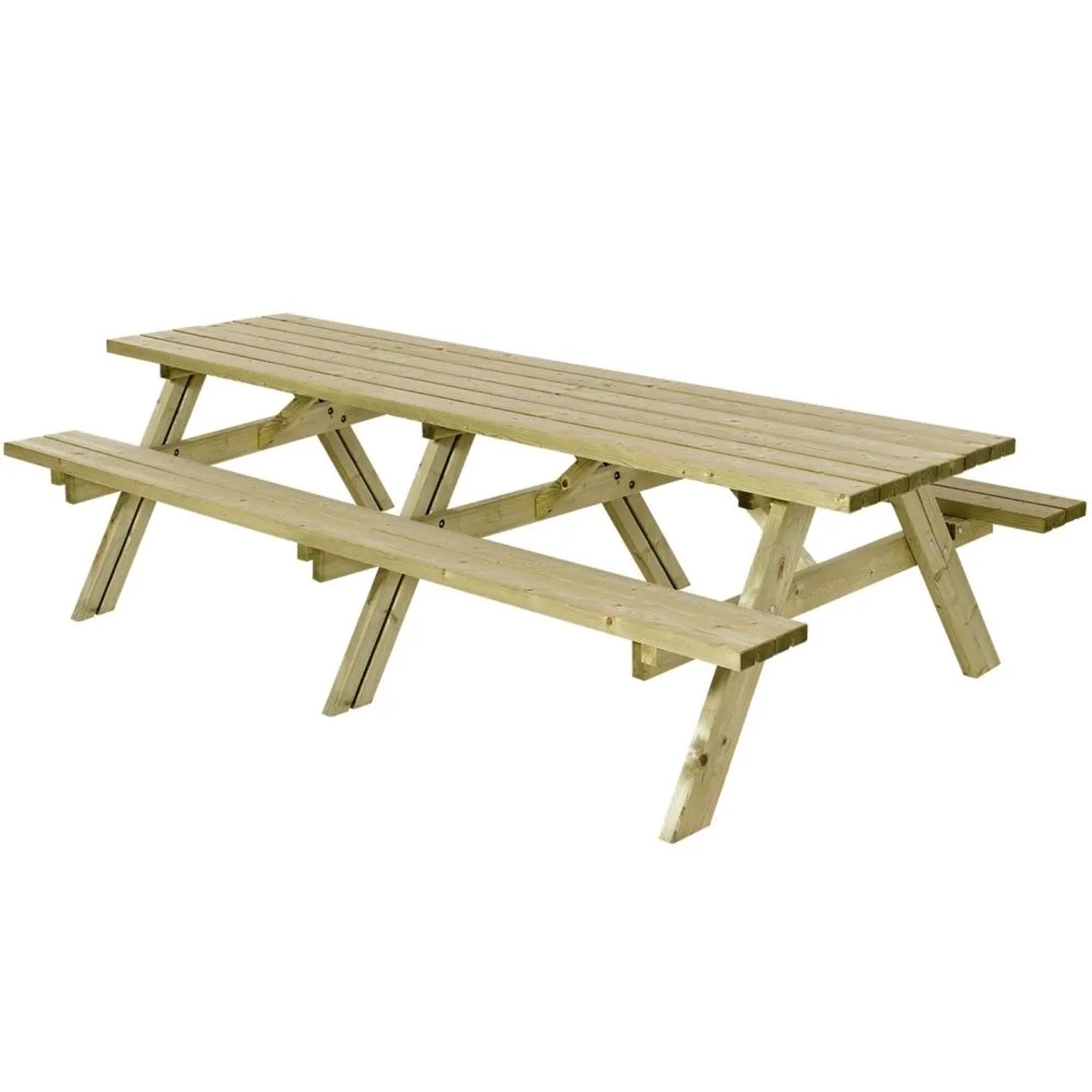 PLUS Gartenmöbel Sitzgruppe 300 cm Klappbar Druckimprägniert Holz