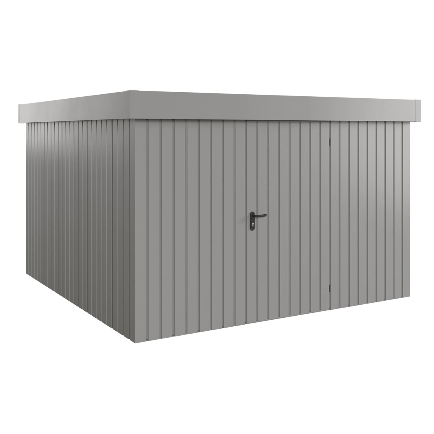 Hörmann EcoStar Gerätehaus Euroline Flachdach 1-flg 333 x 325 cm Graualumin günstig online kaufen