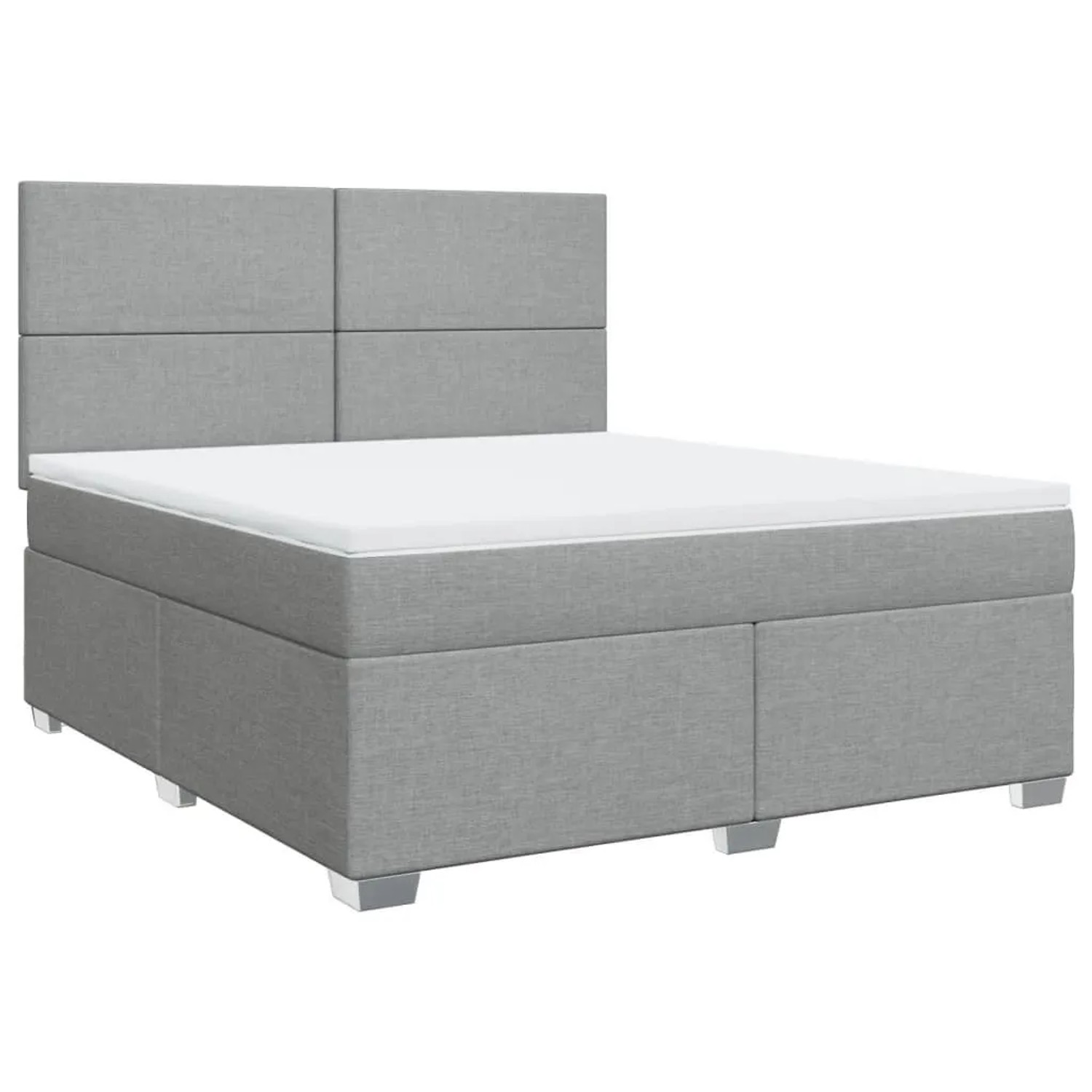 vidaXL Boxspringbett mit Matratze Hellgrau 180x200 cm Stoff 3290560 günstig online kaufen