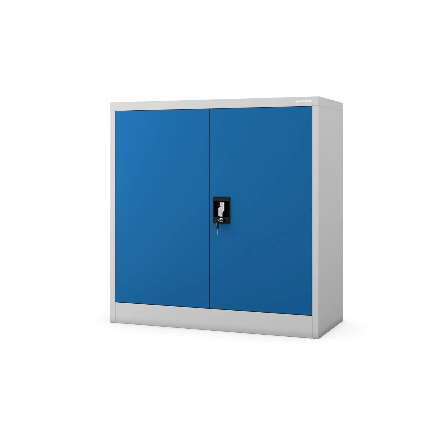 Jan Nowak Metallschrank Klein BEATA 93 x 90 x 40 cm Grau-Blau