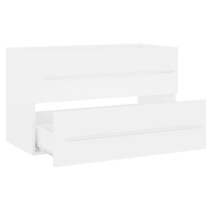 vidaXL Waschbeckenunterschrank Weiß 80x38,5x48 cm Holzwerkstoff 804701