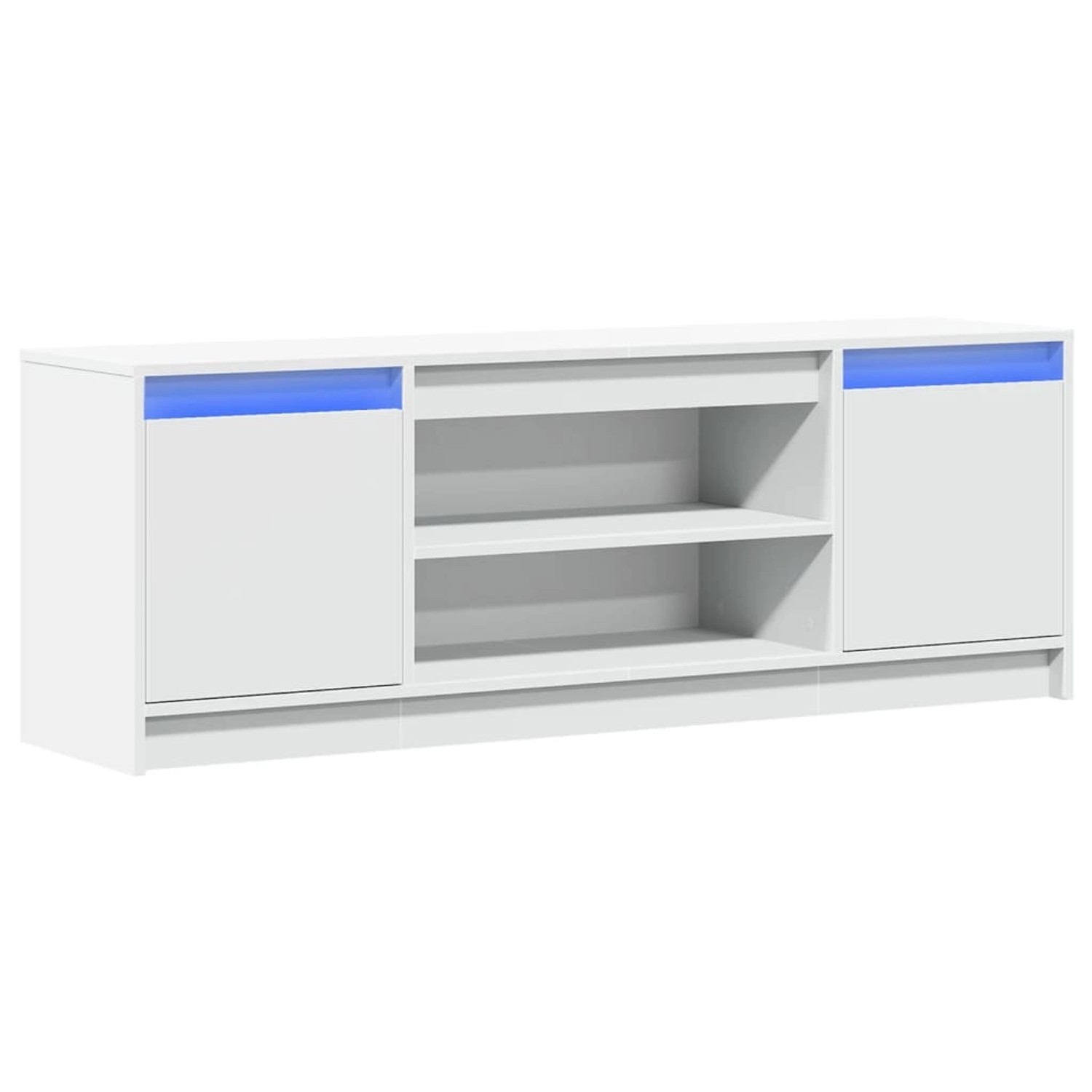 vidaXL TV-Schrank mit LED-Beleuchtung Weiß 139,5x34x50cm Holzwerkstoff 8521 günstig online kaufen