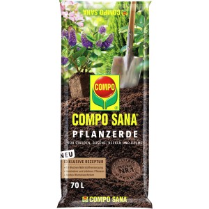 Sack Compo Sana Pflanzerde 70L für Stauden, Büsche und Bäume. Inklusive Pflanzschaufel und Pflanze.