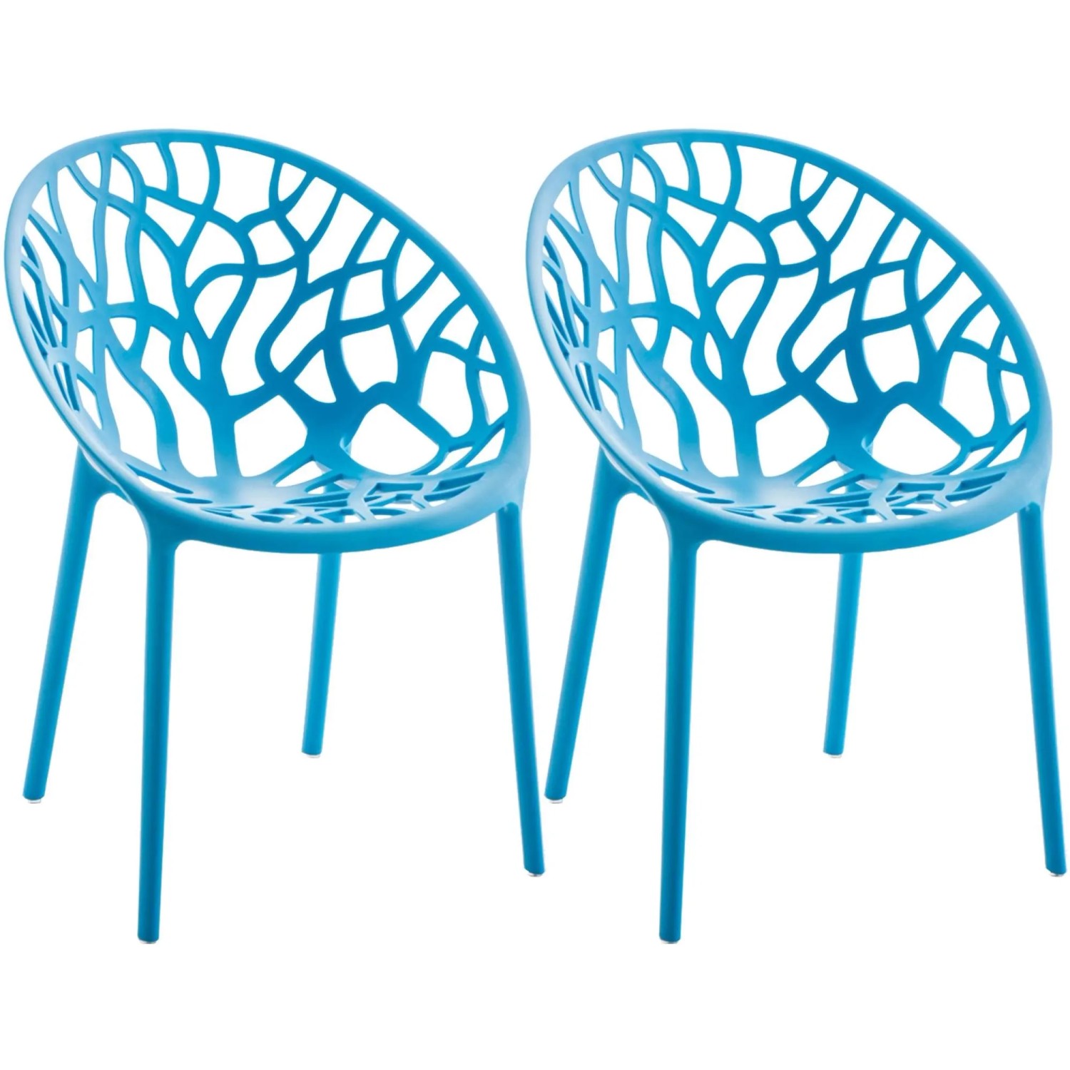 CLP 2er Set Gartenstühle Hope Blau