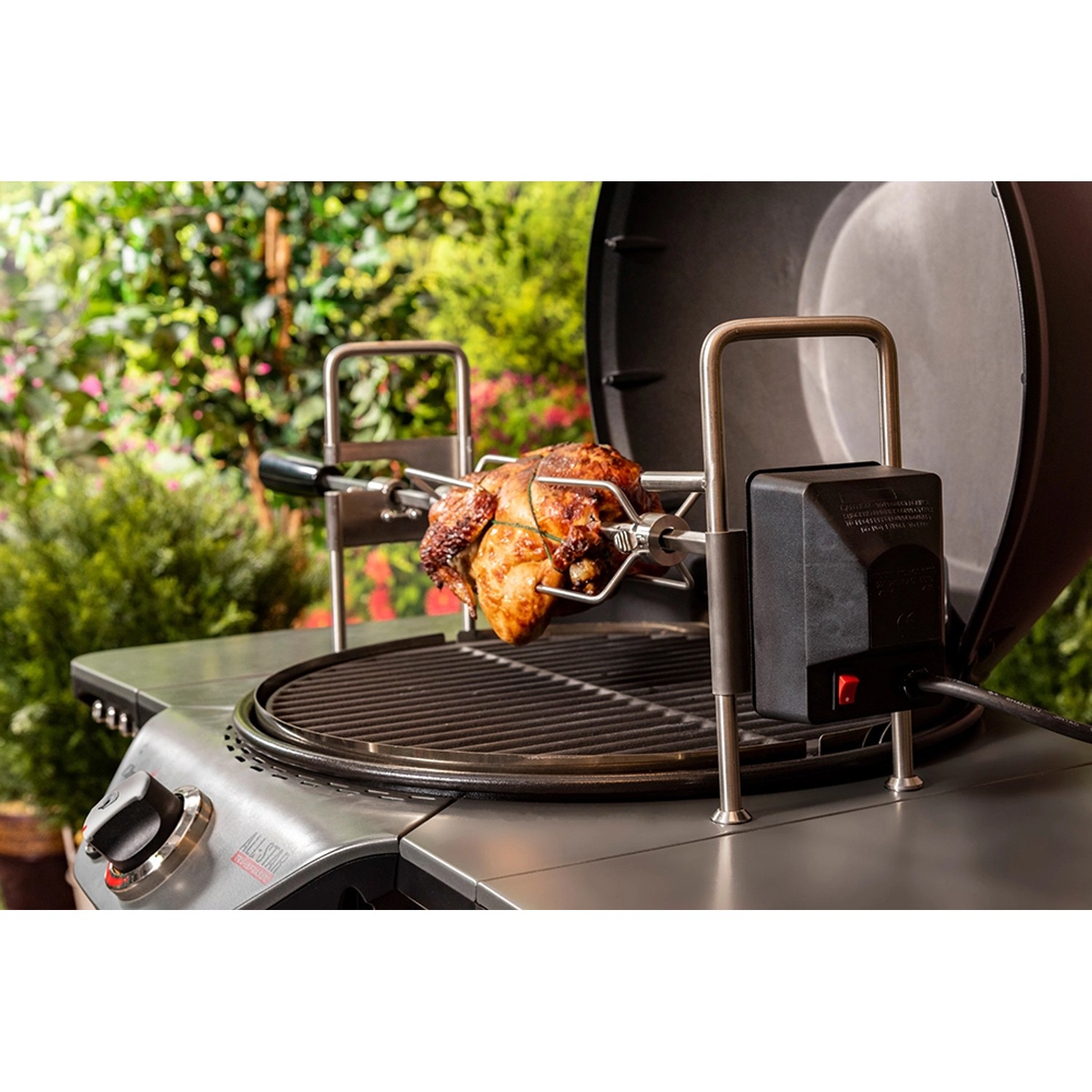 Char-Broil All-Star Grillspieß mit Hähnchen auf All-Star Grill, Grillzubehör