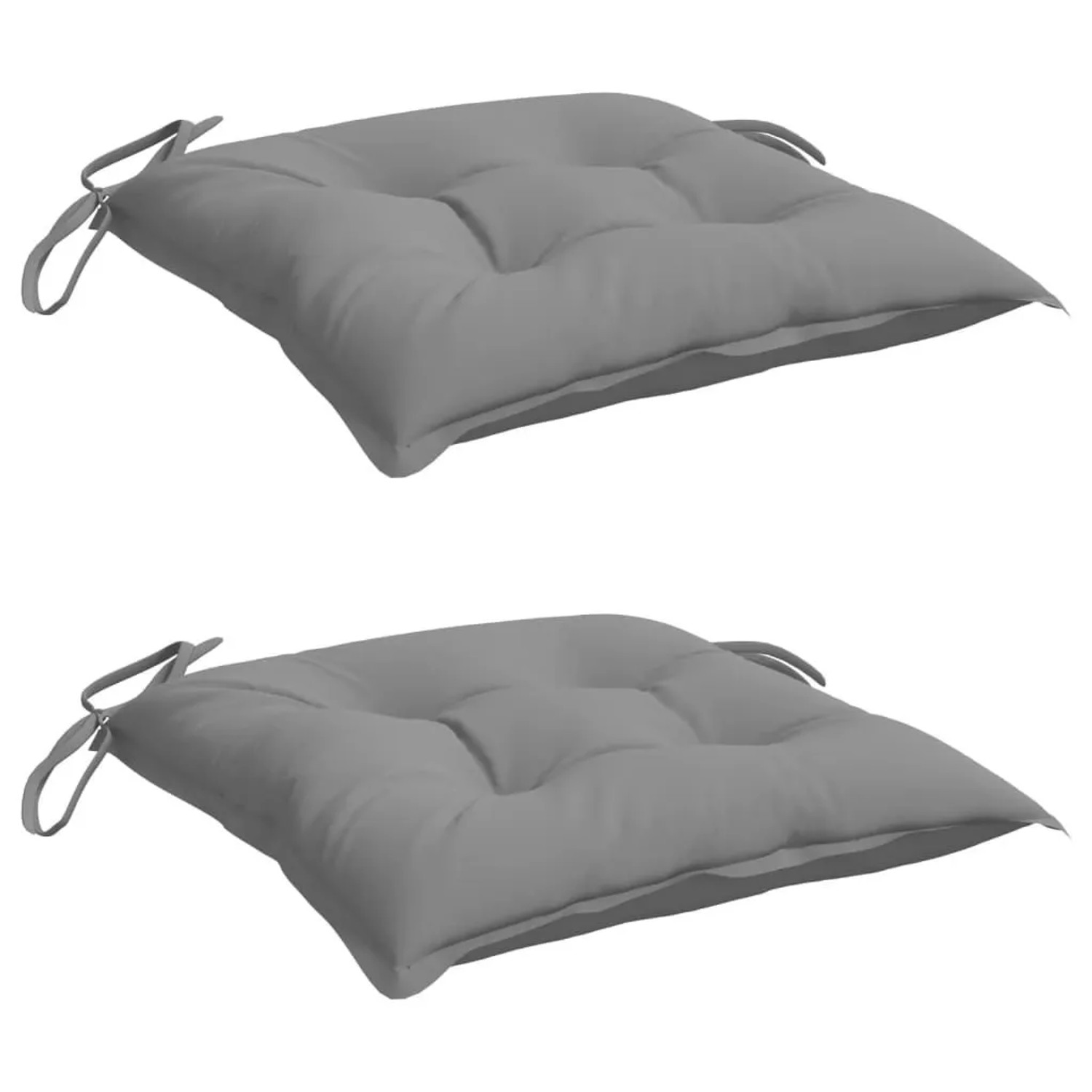vidaXL Stuhlkissen 2 Stk Grau 50x50x7 cm Oxford-Gewebe 314899