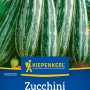 Kiepenkerl Zucchini Coucourzelle Samen, länglich, dunkel- und hellgrün gestreift.