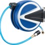 LUX Automatische Schlauchrolle, blau, mit 5 m Schlauch für Kompressoren.