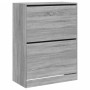 vidaXL Schuhschrank mit 2 Klappen Grau Sonoma 80x42x108 cm 3214404
