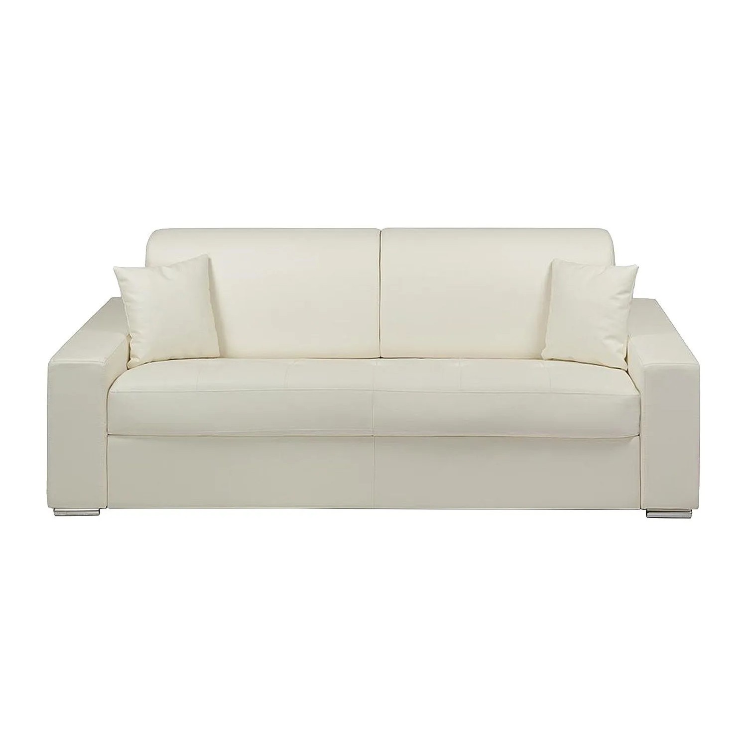 Vente-unique Schlafsofa Emir Weiß 224 cm