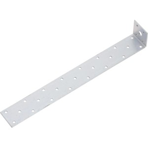 Verzinkter Flachstahlanker, 285 mm, für Holzkonstruktionen, mit Lochung.