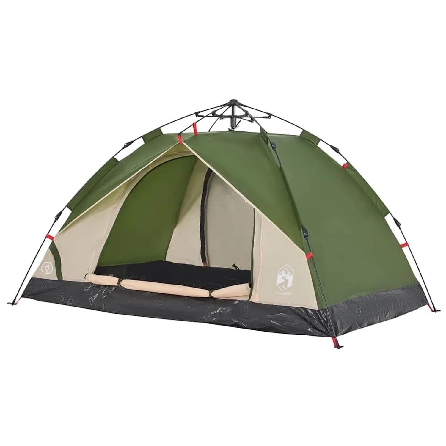 Grünes Furnicato Kuppelzelt für 2 Personen, 210x150 cm, mit Quick-Release-System für Camping.