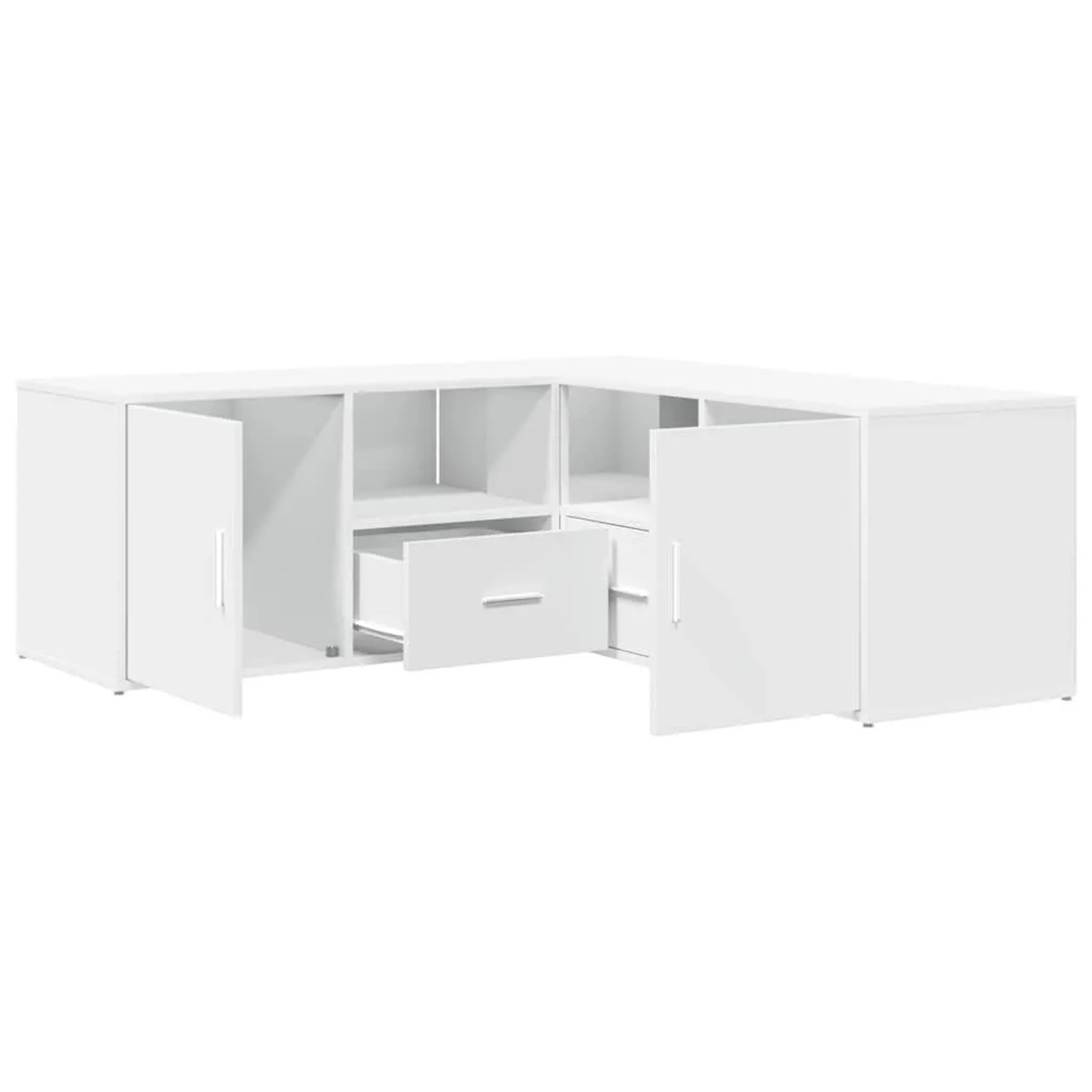 vidaXL Eckregal Weiß 200x40x45 cm Holzwerkstoff 3307828