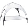 vidaXL Hundebett Silber Grau 104 x 86 x 84,5 cm Stahl 42008196