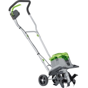 Lux Akku-Bodenhacke A-BH-2x20/28, Elektro-Motorhacke mit klappbarem Holm und Rädern.