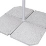 Doppler Granitplatten für Schirmsockel Eco light, 4er Set unter Sonnenschirmfuß.