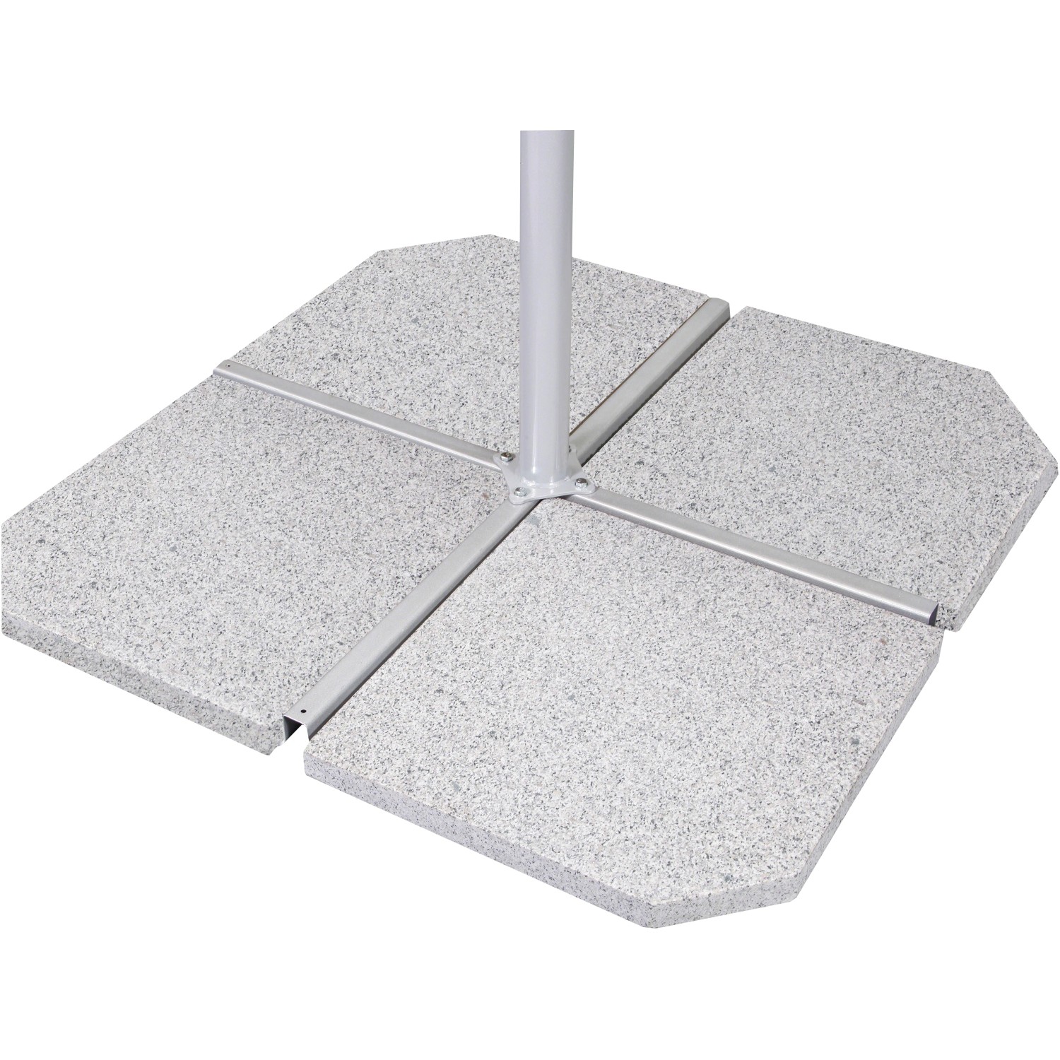 Doppler Granitplatten für Schirmsockel Eco light, 4er Set unter Sonnenschirmfuß.