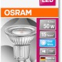 Osram GU10 LED-Lampe, 4,3W, neutralweißes Licht, 350 Lumen. Energiesparend und langlebig.