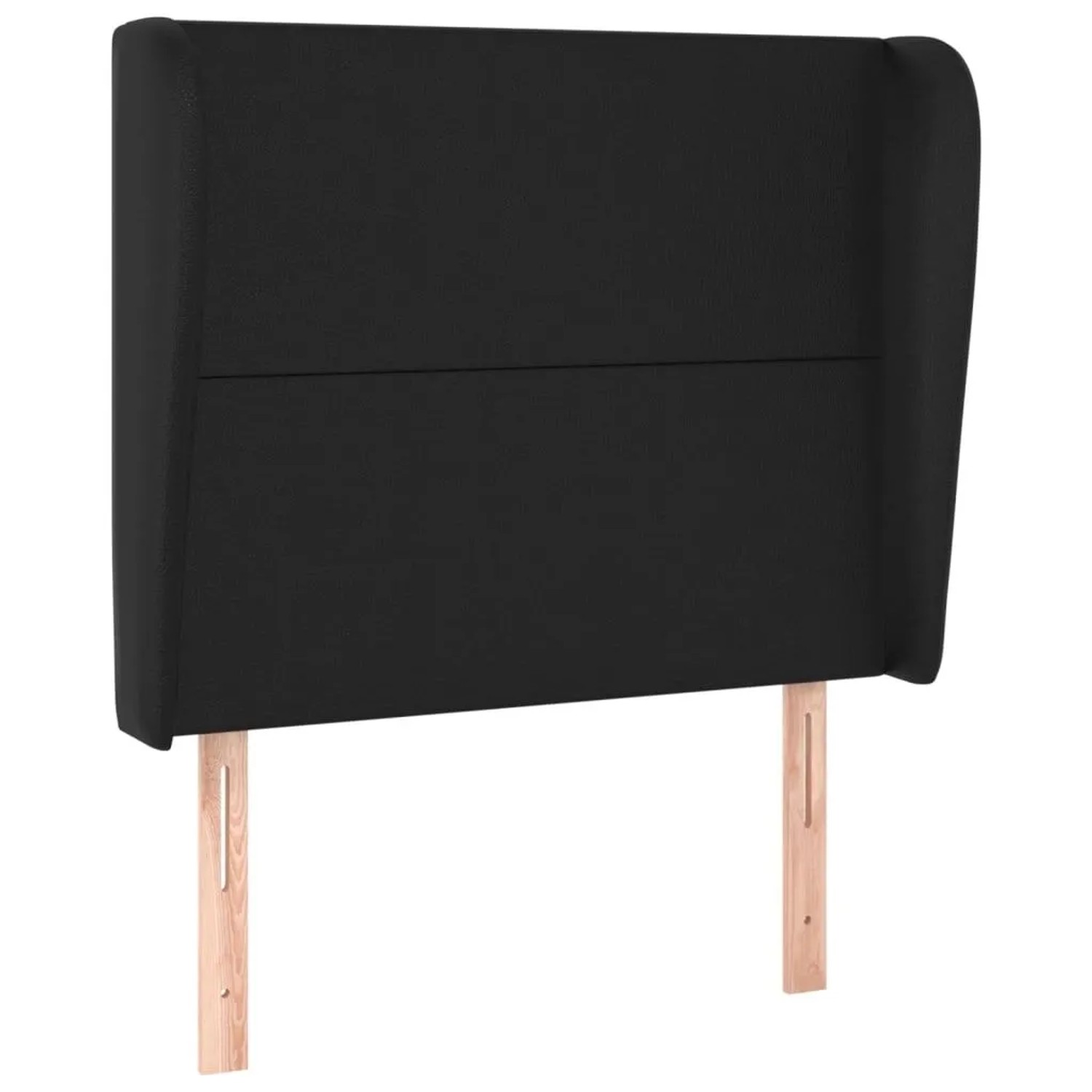 vidaXL Kopfteil mit Ohren Schwarz 93x23x118/128 cm Kunstleder 3117754