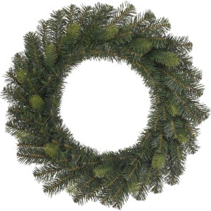 Grüner Ketola Kunsttannenkranz aus PE, 60 cm Durchmesser, wetterfest. Ideal für Tür, Wand, Innen- & Außenbereich.