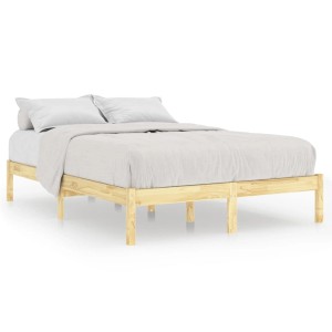 vidaXL Massivholzbett, 180x200 cm, unbehandeltes Kiefernholz, Super King Size Bett