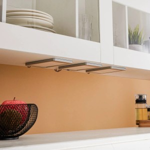 Lindby 3er Set LED Unterschrankleuchten Unterbauleuchte Svela 9934015 Dimmbar Modern in Alu 3-flammig Küchenleuchte