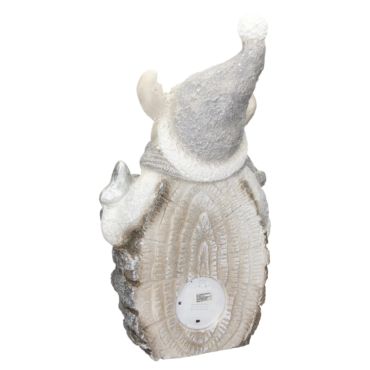 LED Rentier Figur, 51cm, warmweiß, mit grauem Hut. Weihnachtsdekoration für Innen.