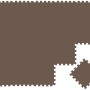 LittleTom Puzzlematte, 18-teiliges Set in Braun, 30x30 cm, für Babys und Kinder.