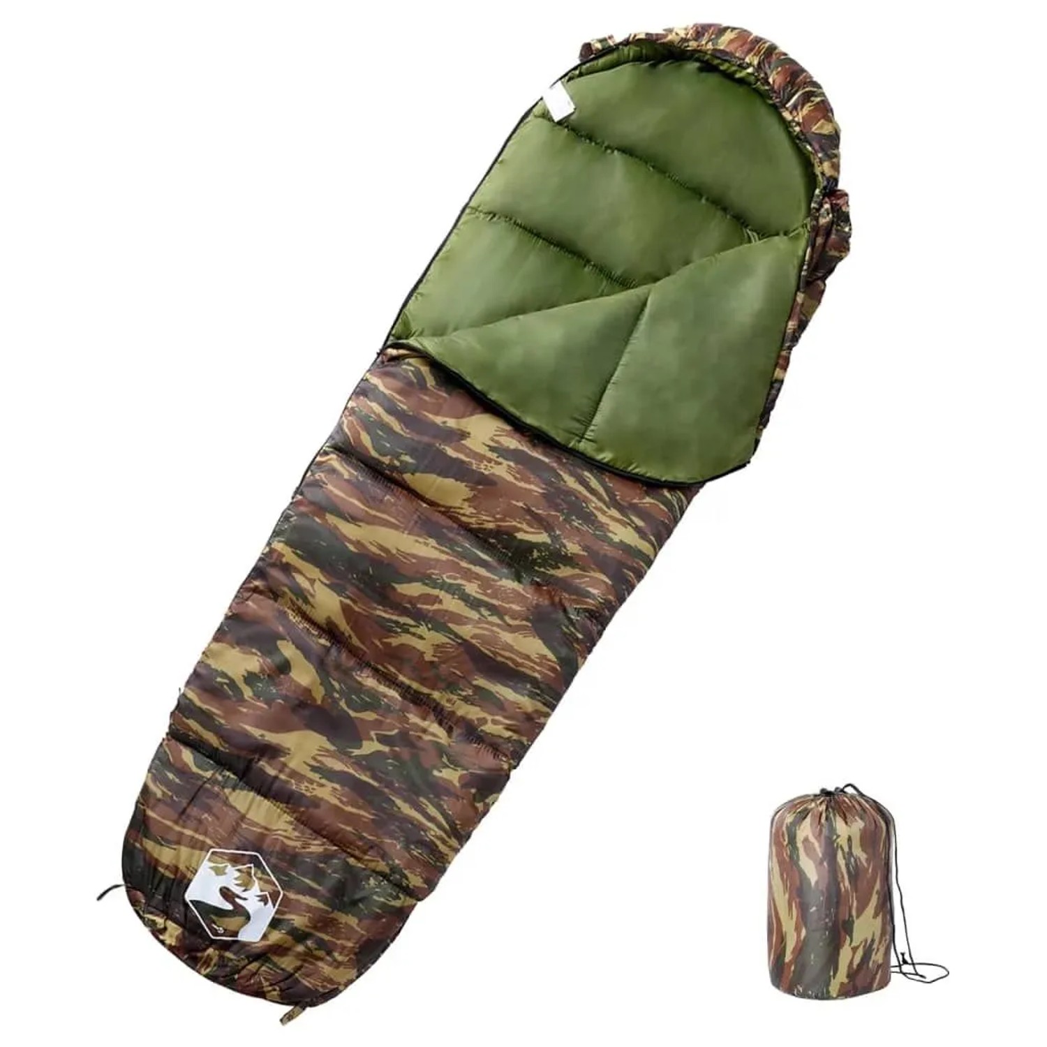 vidaXL Mumienschlafsack für Erwachsene Camping 3 Jahreszeiten 94505