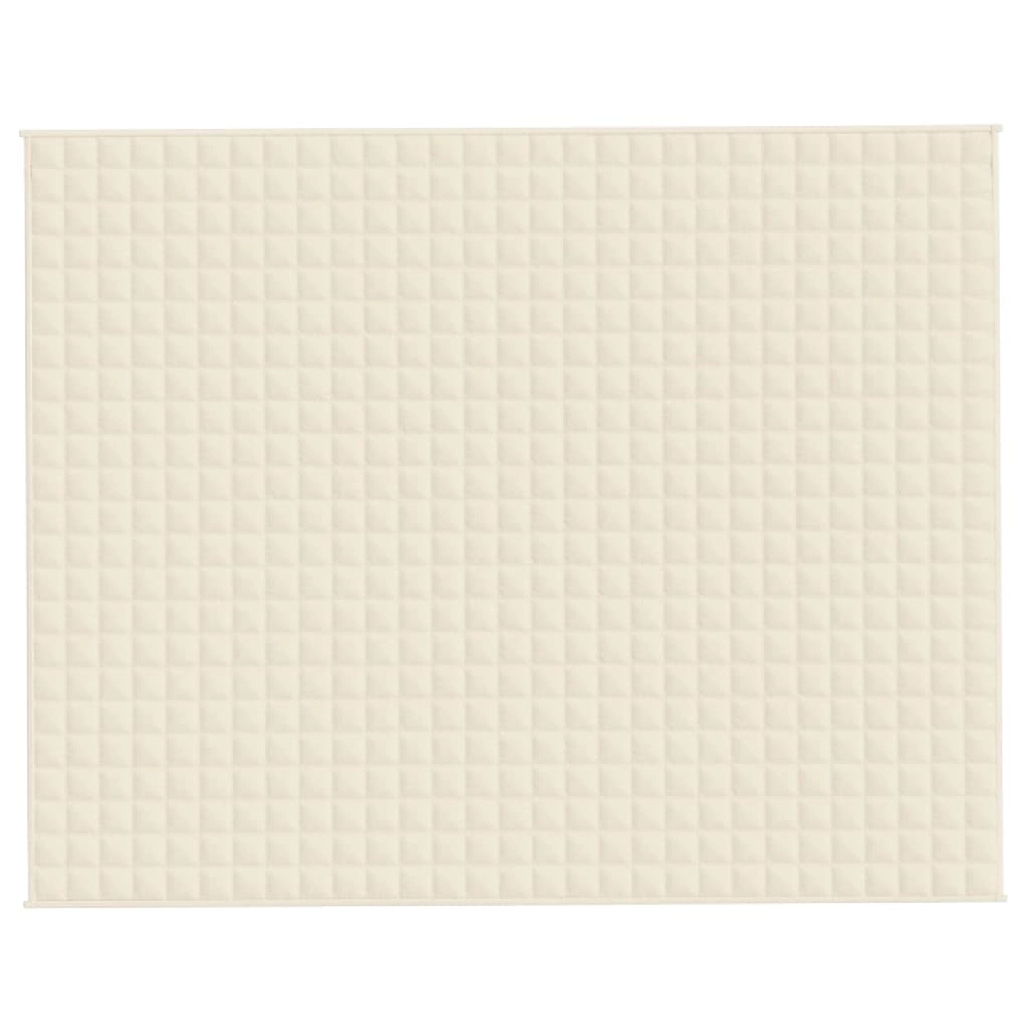 Hellcremefarbene vidaXL Gewichtsdecke (15 kg) mit quadratischer Steppung. Ideal für besseren Schlaf.