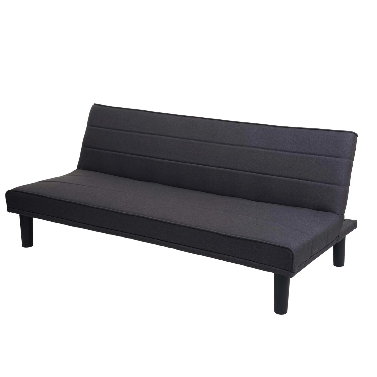 Mcw Schlafsofa J17 Schlaffunktion Stoff/Textil 165cm Anthrazit-Grau