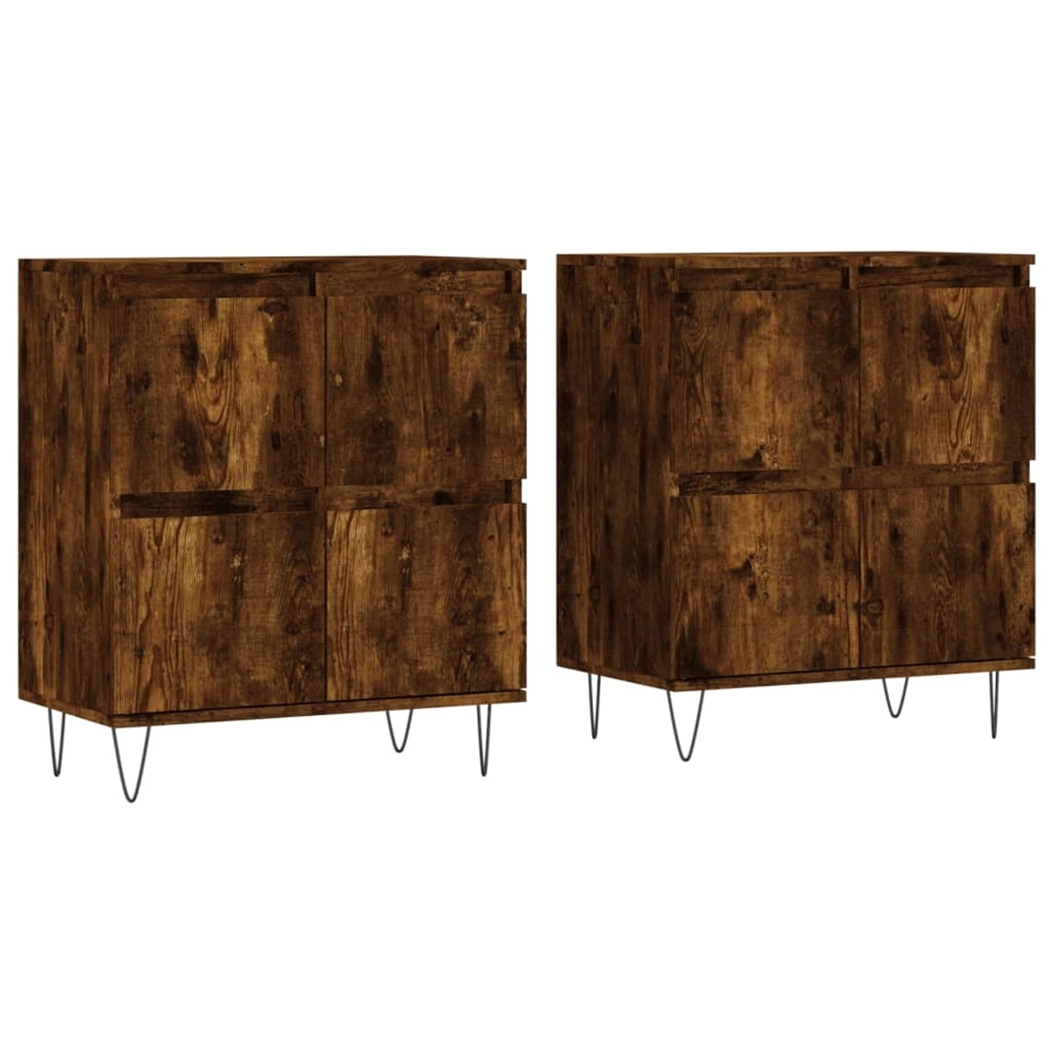 vidaXL Sideboards 2 Stk Räuchereiche Holzwerkstoff 3190178 günstig online kaufen