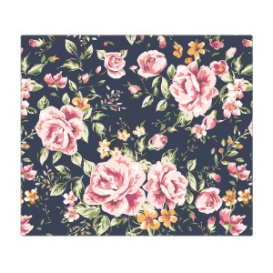 Banjado Herdabdeckplatte Glas mit Rosenmotiv auf Anthrazit, 60x52cm. Auch als Schneidebrett nutzbar.