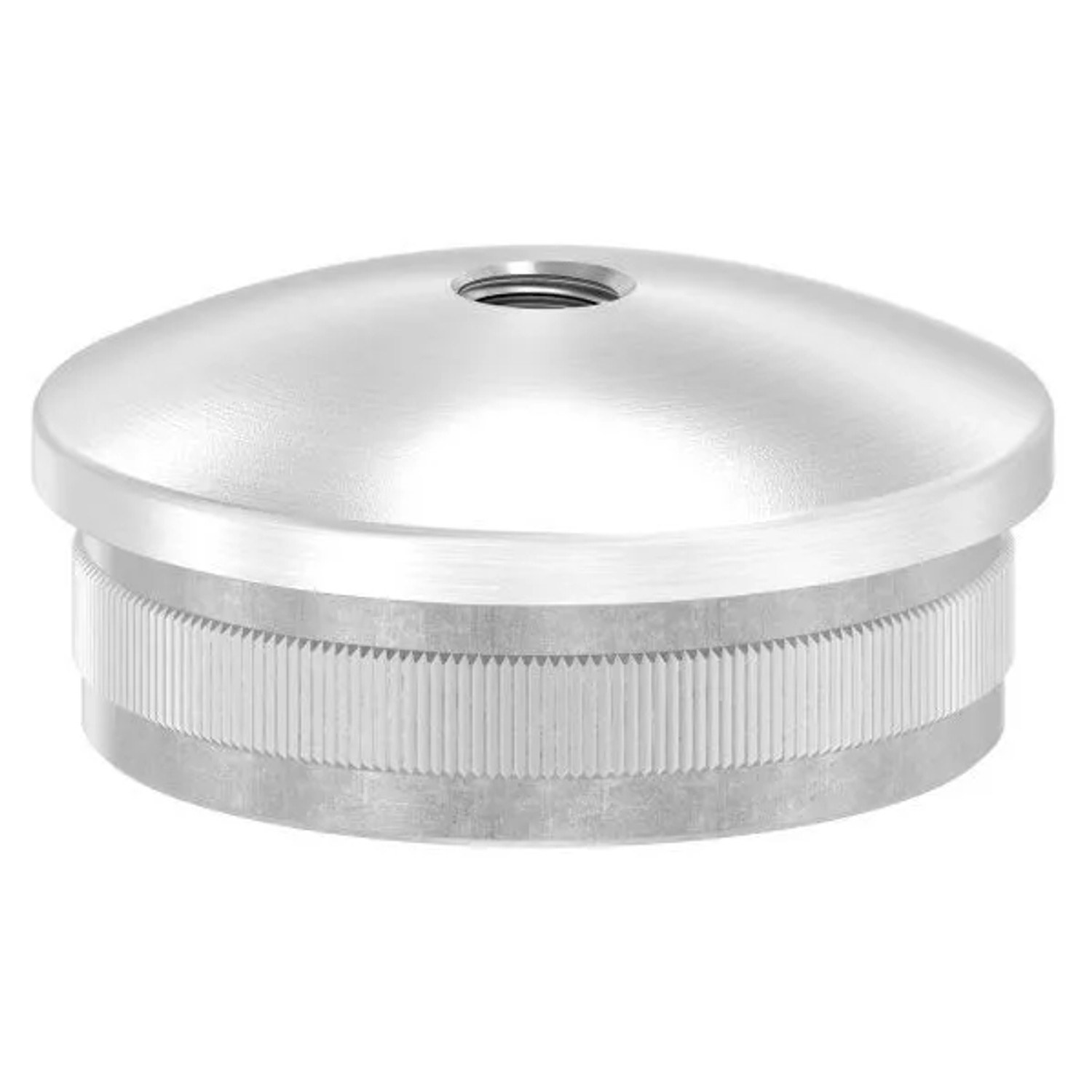 FeNau Einsteckkappe Edelstahl V2A Für Rohr Ø 48,3 mm Wandstärke 2,0 mm M8 Gewinde Gewölbt