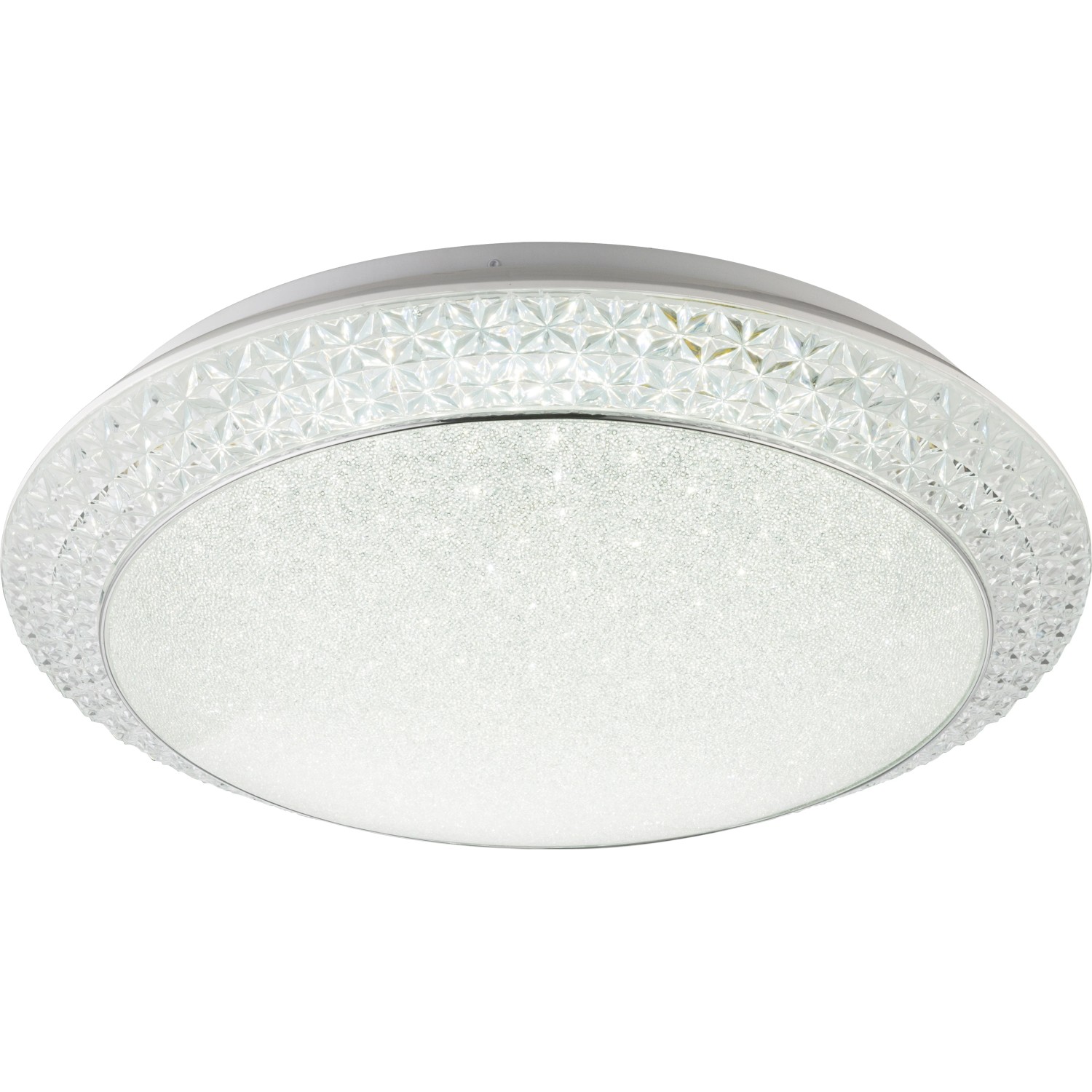 Weiße LED-Deckenleuchte Ronja, Ø 51 cm, dimmbar mit Fernbedienung, Lichtfarbe einstellbar.