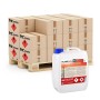 Flambiol Bioethanol 100% hochrein, 8 Kanister à 5l auf Palette. Brennstoff für Kamine & Deko-Feuer.