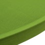 Detailansicht: Grüne Stretch Tischhusse (2er-Set) für Stehtische bis 70 cm Durchmesser.