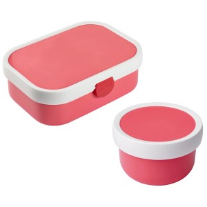 Mepal Campus Bentobox und Obstbox in Pink, ideal für Pausenbrote und Snacks.