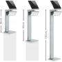 Steinel XSolar GL-S Solar-Wegeleuchte in Silber mit drei Höheneinstellungen.
