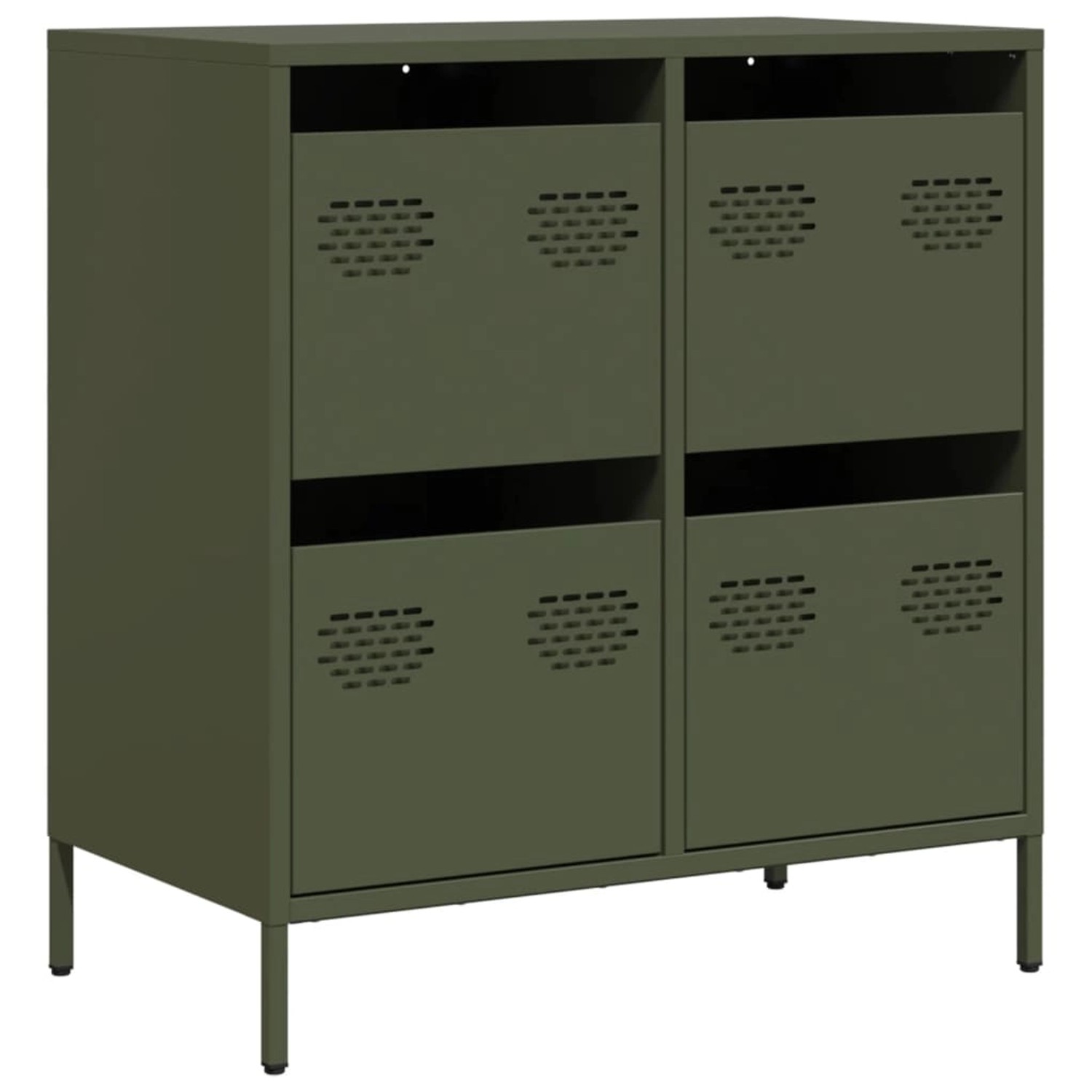 vidaXL Sideboard Olivgrün 68x39x73,5 cm Kaltgewalzter Stahl 851260 günstig online kaufen